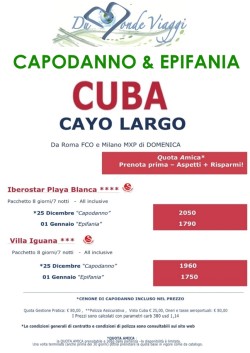 Capodanno a Cuba a CAYO LARGO