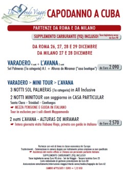 Cuba a Capodanno combinati con minitour e soggiorno mare