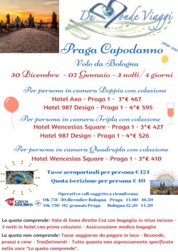 Capodanno a Praga. Volo da Bologna